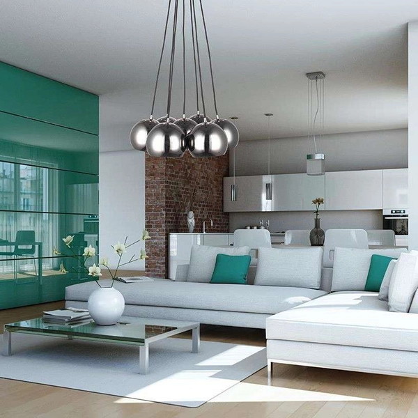 LAMPA wisząca PUNTO LP-22872/7P grafit Light Prestige metalowa OPRAWA zwis kule balls grafitowe