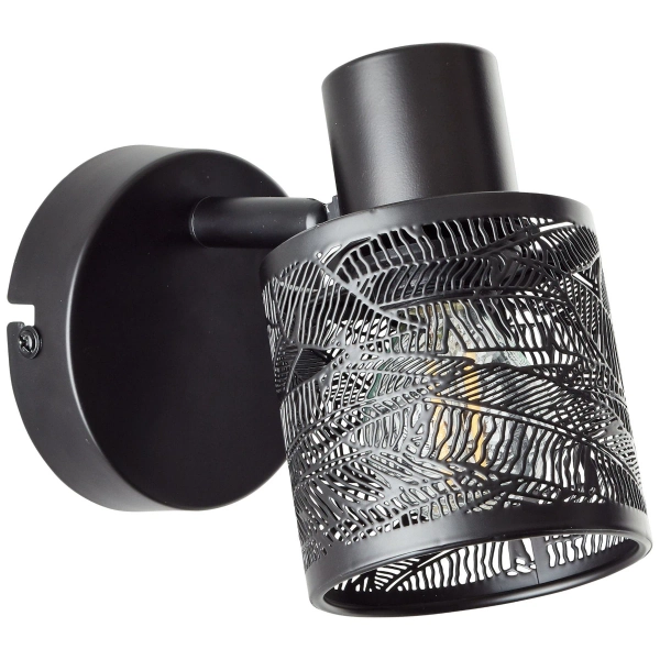 Ażurowy kinkiet ścienny Bano 99868/76 do przedpokoju metalowy czarny