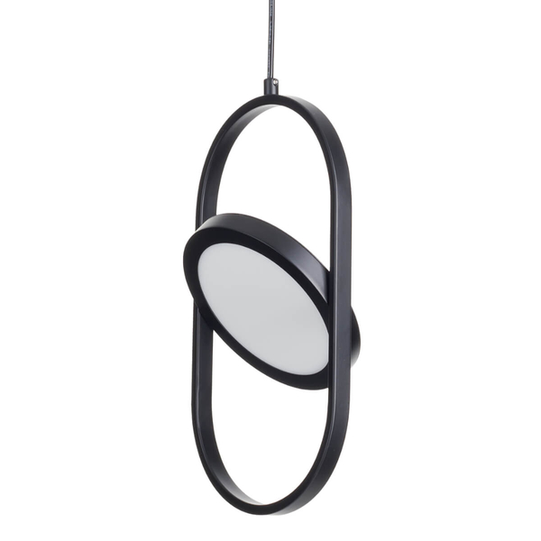 Salonowa lampa wisząca Elipse 60217A-S LED 12W 3000K okrągła czarny mat