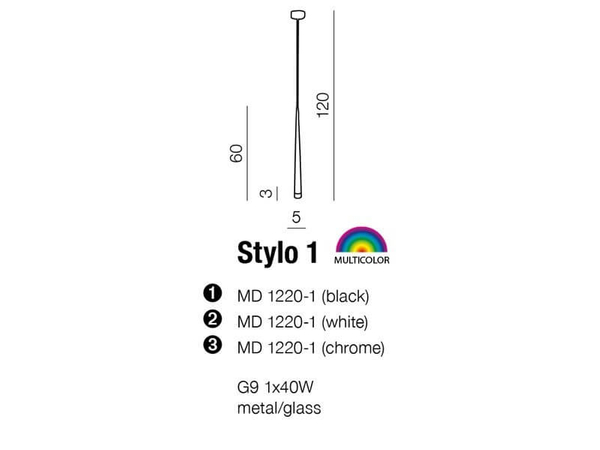 Nowoczesna lampa wisząca Stylo stożek do przedpokoju biały