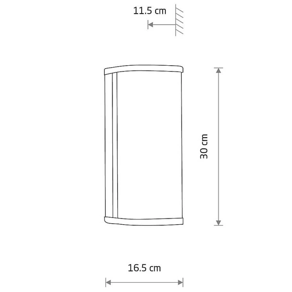Kinkiet Palmas 10729 LED 15W 4000K IP44 szklany chrom transparentny
