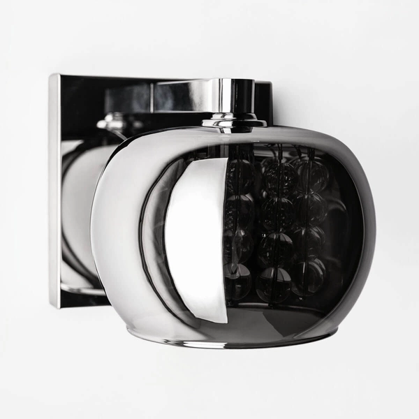 Szklany kinkiet z kryształkami CRYSTAL W0076-01A-B5FZ glamour chrom