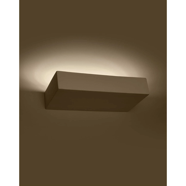 Prostokątny kinkiet ceramiczny SL.0836 do sypialni biały