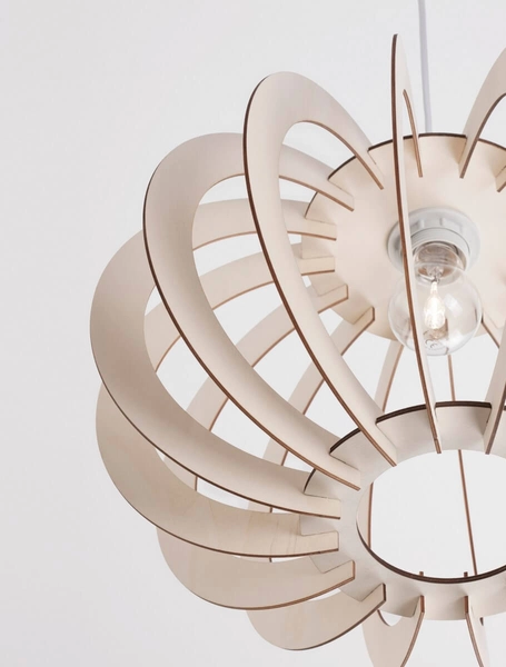 Skandynawska lampa wisząca NOGALES LE42941 drewniana biała