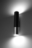 Kinkiet LAMPA ścienna SL.0938 loftowa OPRAWA metalowa tuba czarna chrom