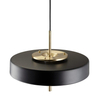 Wisząca lampa z włącznikiem Artdeco MP8872 black Step okrągła czarna złota