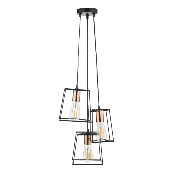Zwisająca lampa nad stół Tower TOW0322 loftowa czarna miedziana