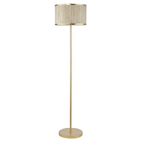 Stojąca podłogowa lampa Fernella FEN4935 do salonu trawa morska złoty