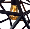 Retro LAMPA wisząca DENMARK 305534 IL MIO metalowa OPRAWA vintage zwis klatka czarna
