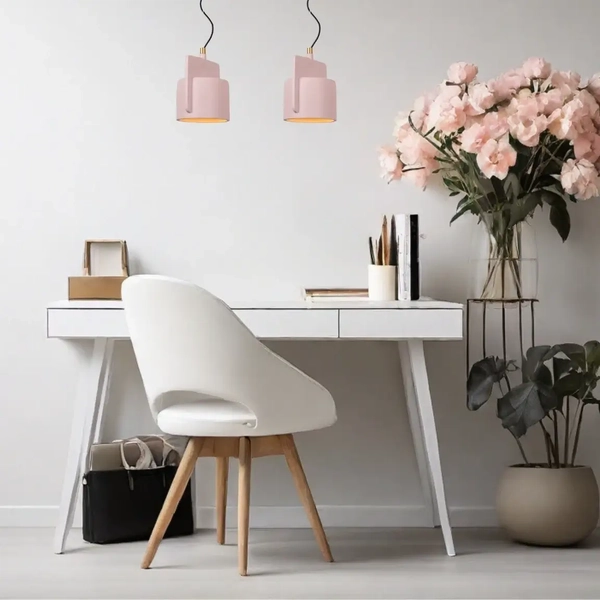 Okrągła lampa zwieszana NINJA 44415/16/66 Lucide różowy czarny