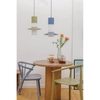 Zwisowa lampa do salonu Caponio CPA11212P0 metalowa czerwona pomarańczowa