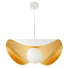 Szklana lampa wisząca ENZO ST-F22020601-D40 white kula biały złoty