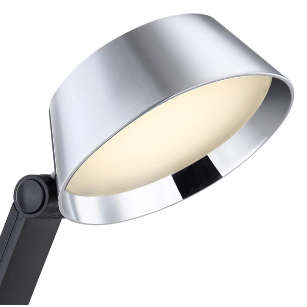 Stojąca lampa URSINO 58422S LED 8W 3000-6300K z portem USB czarna srebrna