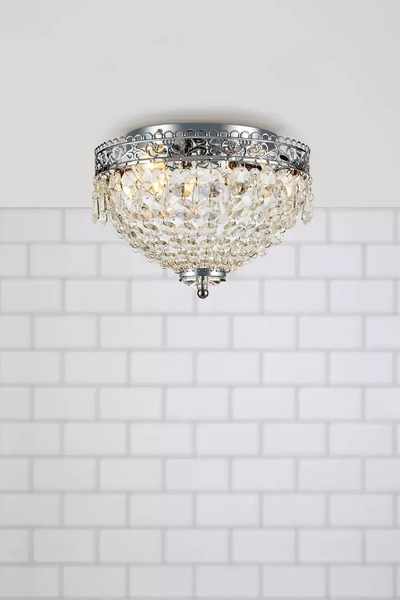 Sufitowa lampa sypialniana Joline kryształowy plafon chrom