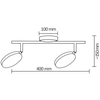 Plafon LAMPA sufitowa CAPRI 308276 Polux ścienna OPRAWA metalowa LED 10W 3000K kinkiet regulowany biały