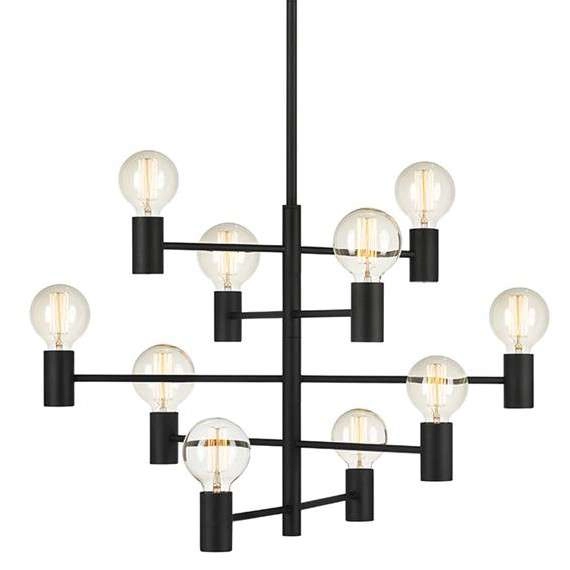 Żyrandol LAMPA wisząca PARIS 107187 Markslojd metalowa OPRAWA molekuły zwis loft sticks czarny