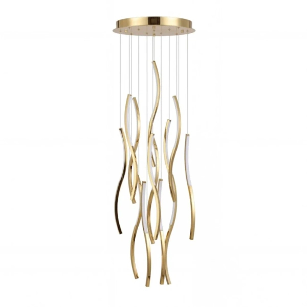 Kaskadowa lampa wisząca FLOW AZ6816 LED 180W 3000K ściemnialna złota