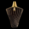 LAMPA wisząca WAVE L 8857 Nowodvorski metalowa OPRAWA industrialny zwis klatka z drutu złota