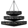 Rattanowa lampa wisząca Ophelia QN-OPHELIA-13P-BK-BK ażurowa czarna