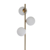 Złota podłogowa lampa Dorado LP-002/3F Light Prestige mleczne kule do salonu
