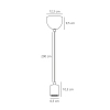 Wisząca lampa marmurowa Siv 45883018 do salonu brązowa