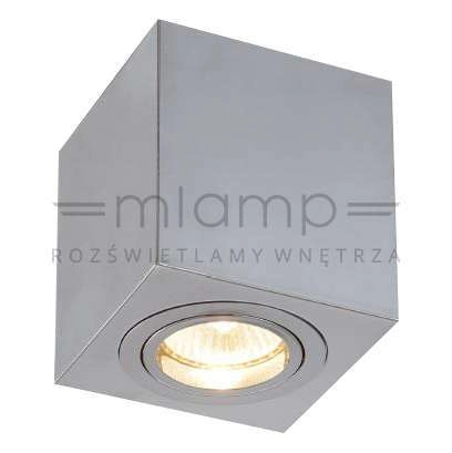 Spot LAMPA sufitowa Lago Bianco Orlicki Design regulowana OPRAWA metalowa kostka cube biała