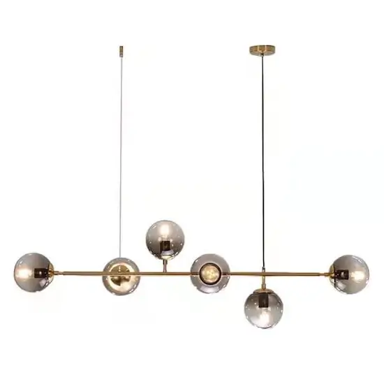 Loftowa lampa wisząca CGDEX Copel szklane kule do salonu mosiądz