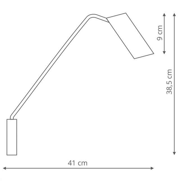 Kinkiet LAMPA ścienna FUTURO LP-17001/1WL BK Light prestige metalowa OPRAWA tuba na wysięgniku czarna