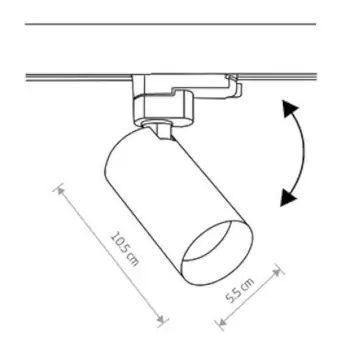 Reflektorek do systemu szynowego 3-fazowy Mono 10235 tuba czarna