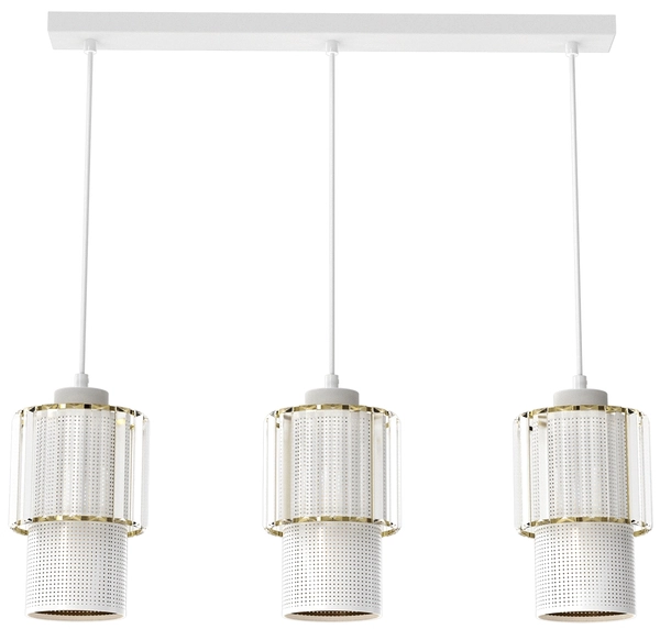 Lampa wisząca Blanco MLP8365 do jadalni biała złota