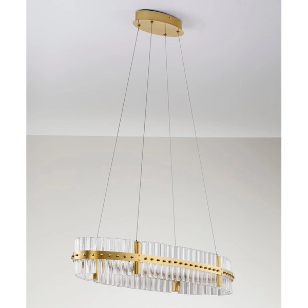 Okrągła lampa zwisająca MAYO LE44227 LED 45W 3500K pierścień złota