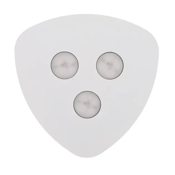 Potrójny plafon ORGANIC 8304 do kuchni zaokrąglony biały