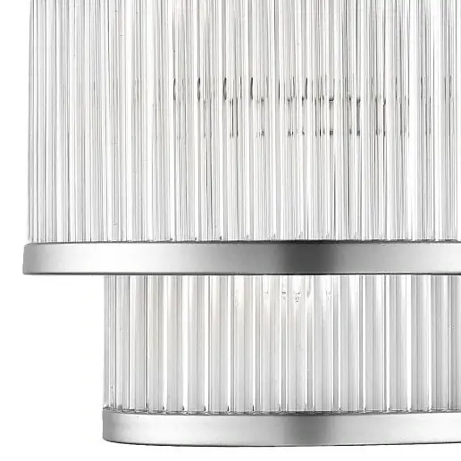 Klasyczna Lampa ścienna SERGIO W0528-02B-B5AC szklana kinkiet srebrny