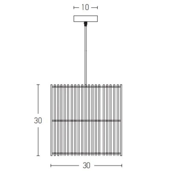Rattanowy nocny żyrandol 20234 do sypialni nad stolik brązowy