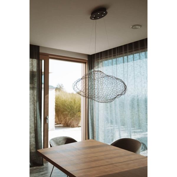 Druciana lampa wisząca STARDUST P0525D Maxlight LED 14W 3000K do salonu czarny