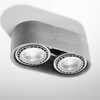 Owalny downligt betonowy SL.0882 szara lampa sufitowa