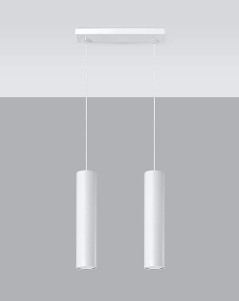 LAMPA wisząca SL.0324 metalowa OPRAWA zwis tuby białe