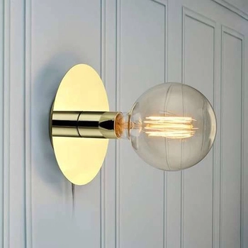 Kinkiet LAMPA ścienna DISC 106154 Markslojd metalowa OPRAWA ścienna mosiądz