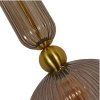 Szklana lampa wisząca Piega LP-939/1P L smoked przydymiona złota