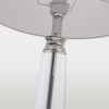 Klasyczna lampa stołowa Charlotte T01332CH-WH Cosmolight metal tkanina srebrna biała