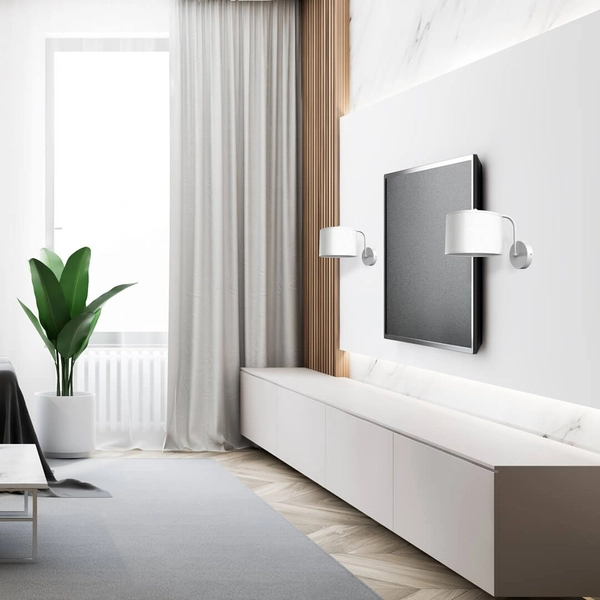 Ścienna lampa abażurowa Albion kinkiet do sypialni biały