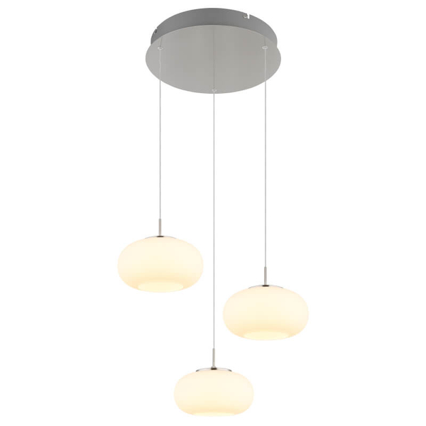 Szklana wisząca lampa Quintara 15744-3HN LED 18W 3000K kule nikiel
