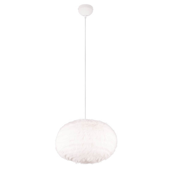 Lampa wisząca Furry R31581901 kulista pluszowa biały