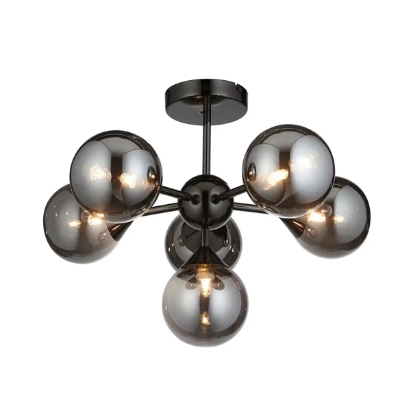 Sufitowa lampa do salonu Oscar 101147 loftowa czarny przydymiony