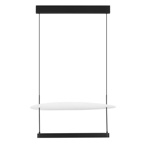 Lampa wisząca na listwie TIRAQUE LE44629 LED 40W 3000K kopuła czarna biała