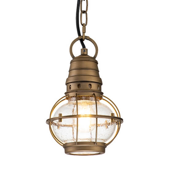 Wisząca lampa na łańcuchu Bridge Point KL-BRIDGEPOINT8S-NBR IP44 mosiądz