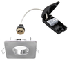 Kwadratowe oczko Speculo 80245 metalowe do łazienki IP65 chrom