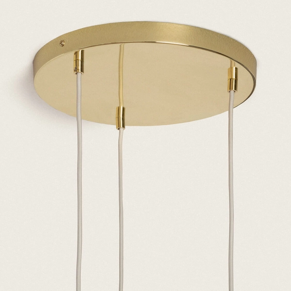 Potrójna lampa wisząca Claro ABR-3SKCLA Abruzzo szklana przezroczysta złota