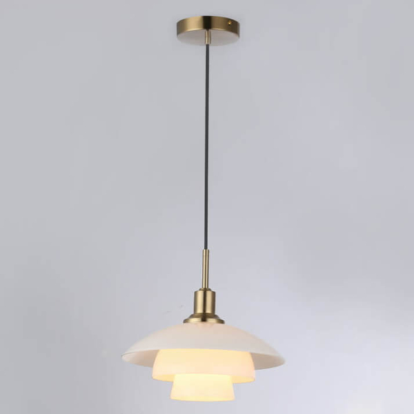 Salonowa lampa wisząca Retro ABR-GRAMI Abruzzo zwis metalowa biała