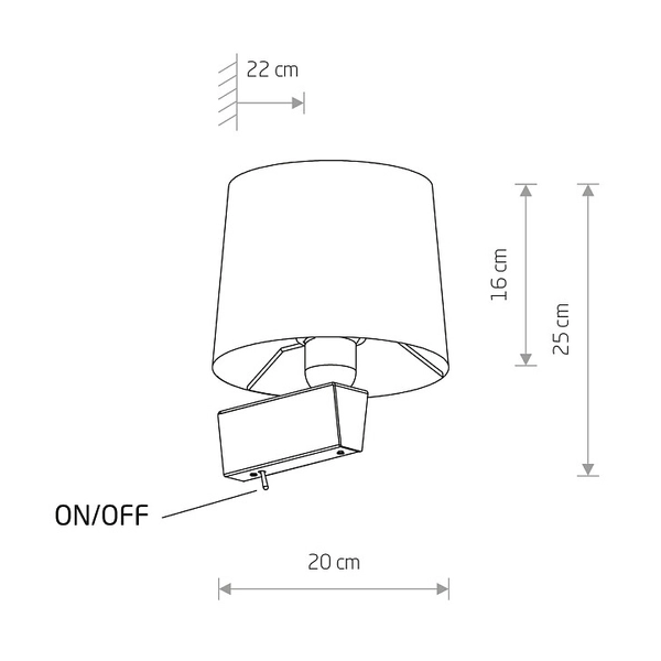 Abażurowa LAMPA ścienna CHILLIN 8197 Nowodvorski klasyczna OPRAWA kinkiet czarny złoty